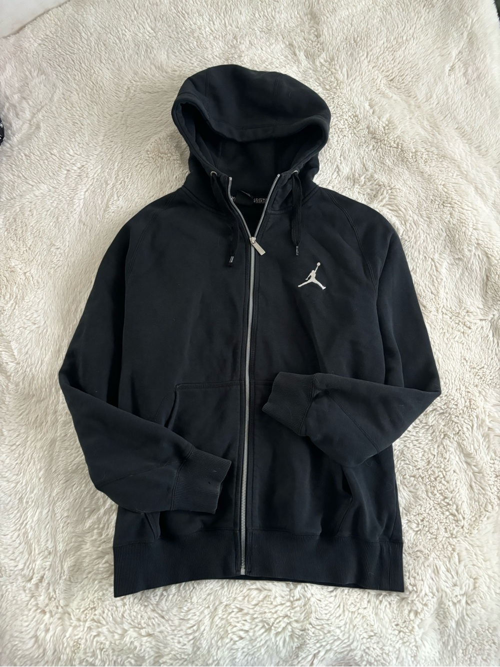 Jordan Black Full-Zip Hoodie Sweatshirt